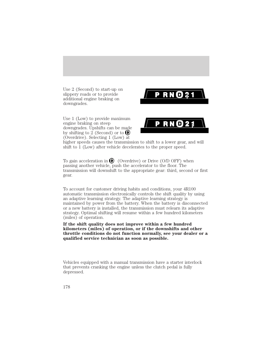 Driving | FORD 2002 F-150 v.1 User Manual | Page 178 / 320