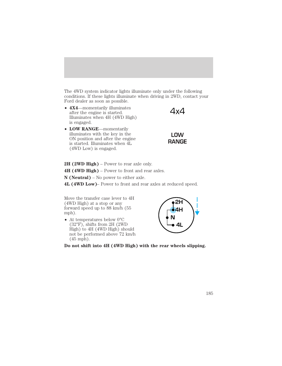 Driving | FORD 2002 F-150 v.1 User Manual | Page 185 / 320