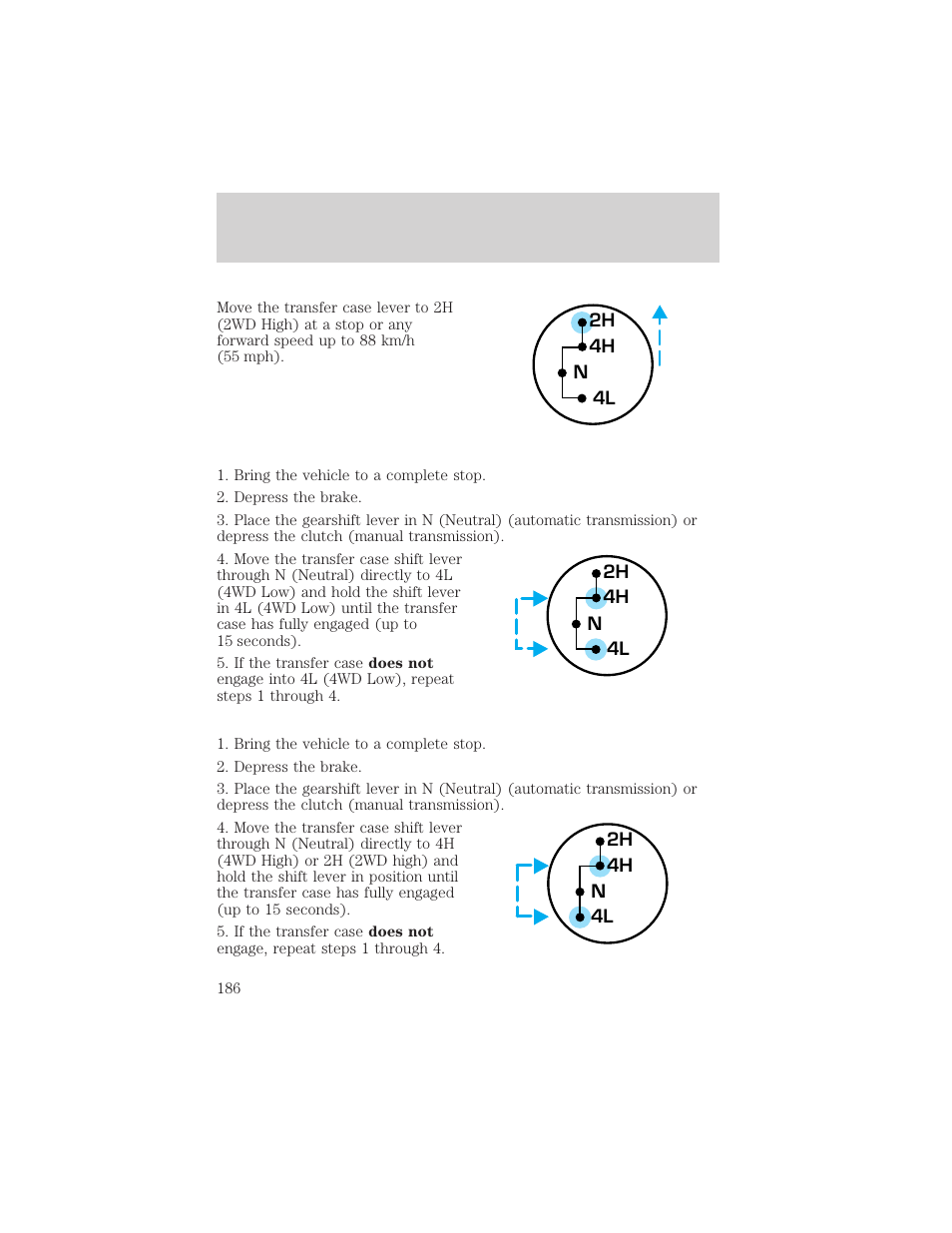 Driving | FORD 2002 F-150 v.1 User Manual | Page 186 / 320