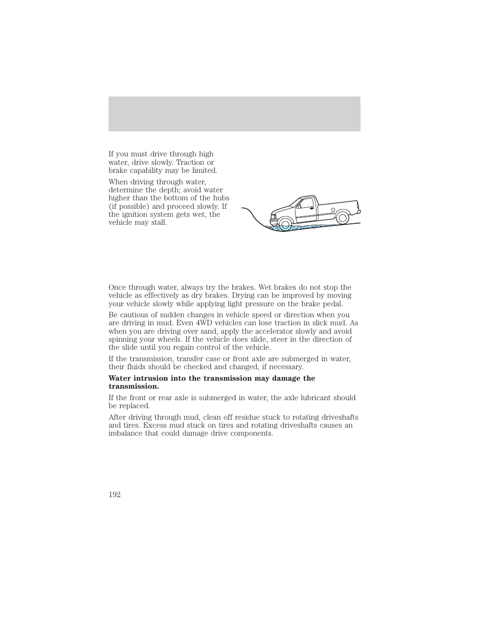 Driving | FORD 2002 F-150 v.1 User Manual | Page 192 / 320