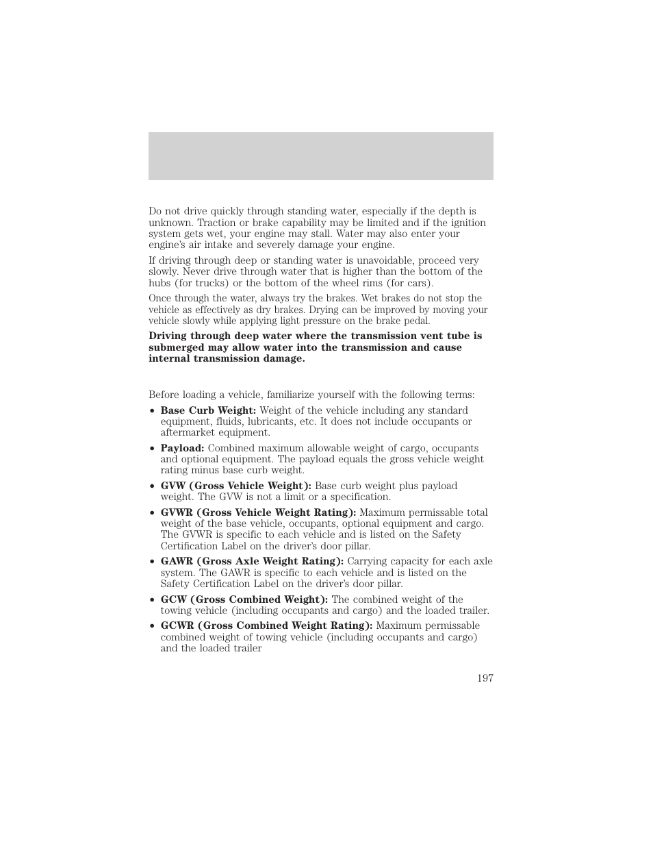 Driving | FORD 2002 F-150 v.1 User Manual | Page 197 / 320