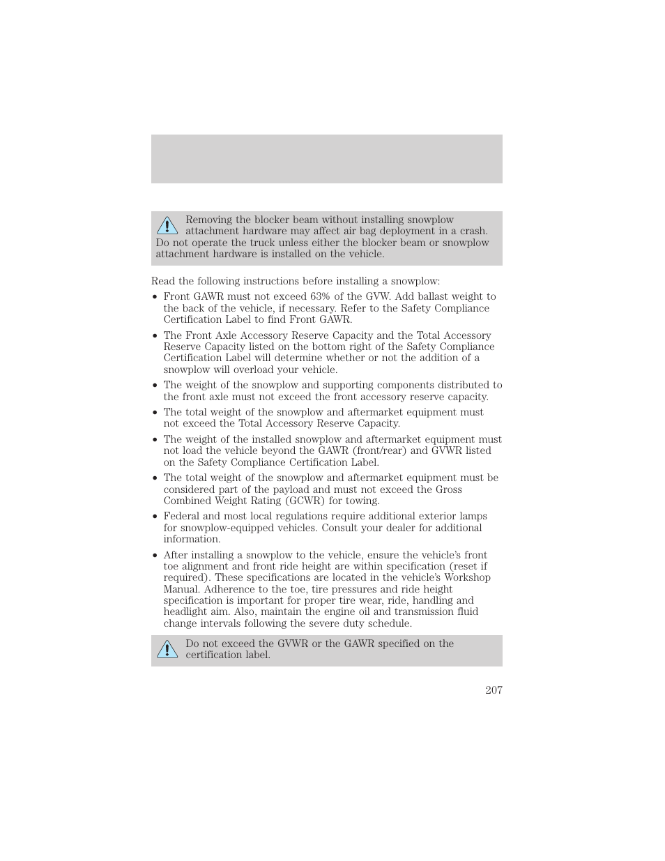 Driving | FORD 2002 F-150 v.1 User Manual | Page 207 / 320