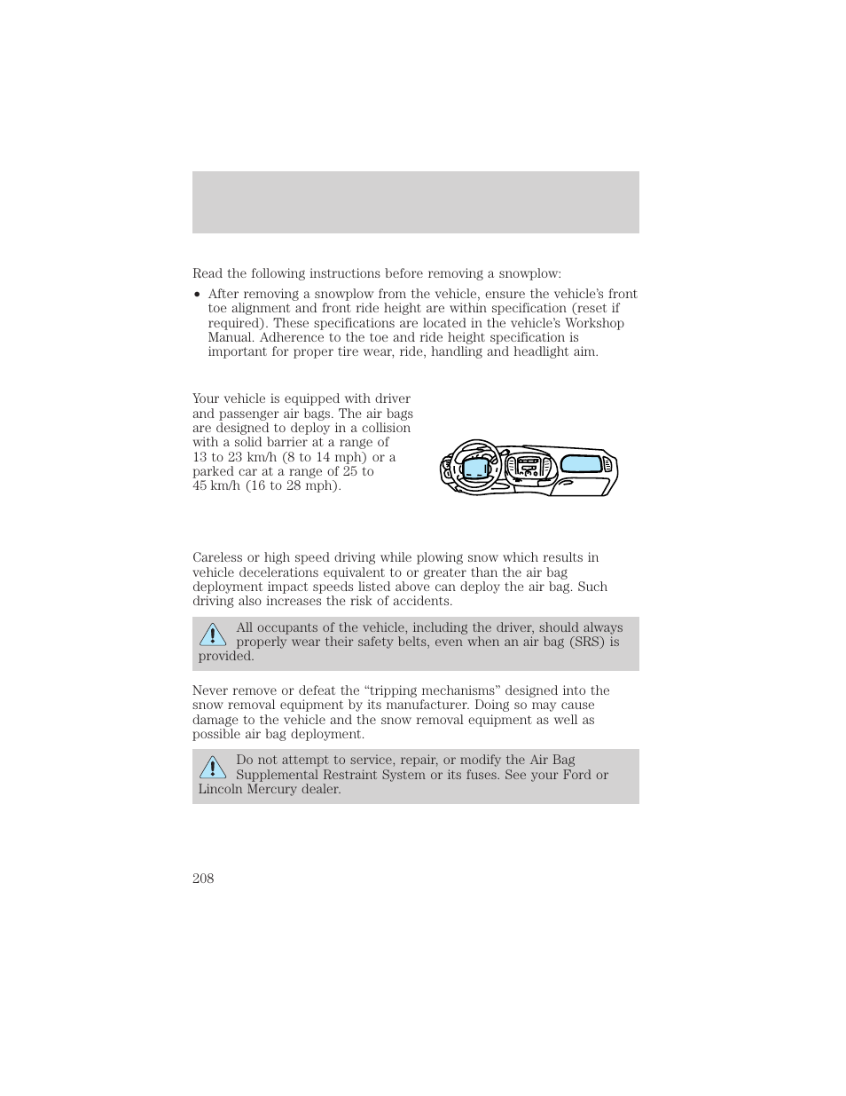 Driving | FORD 2002 F-150 v.1 User Manual | Page 208 / 320