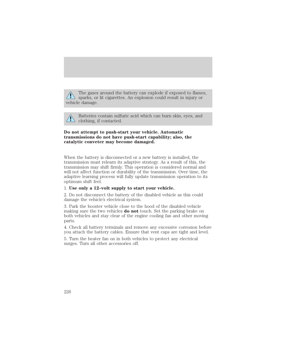 Roadside emergencies | FORD 2002 F-150 v.1 User Manual | Page 226 / 320