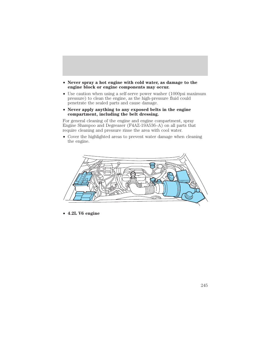 Cleaning | FORD 2002 F-150 v.1 User Manual | Page 245 / 320