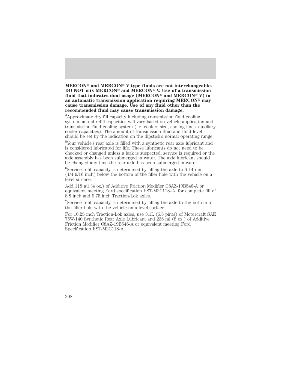 Maintenance and specifications | FORD 2002 F-150 v.1 User Manual | Page 298 / 320