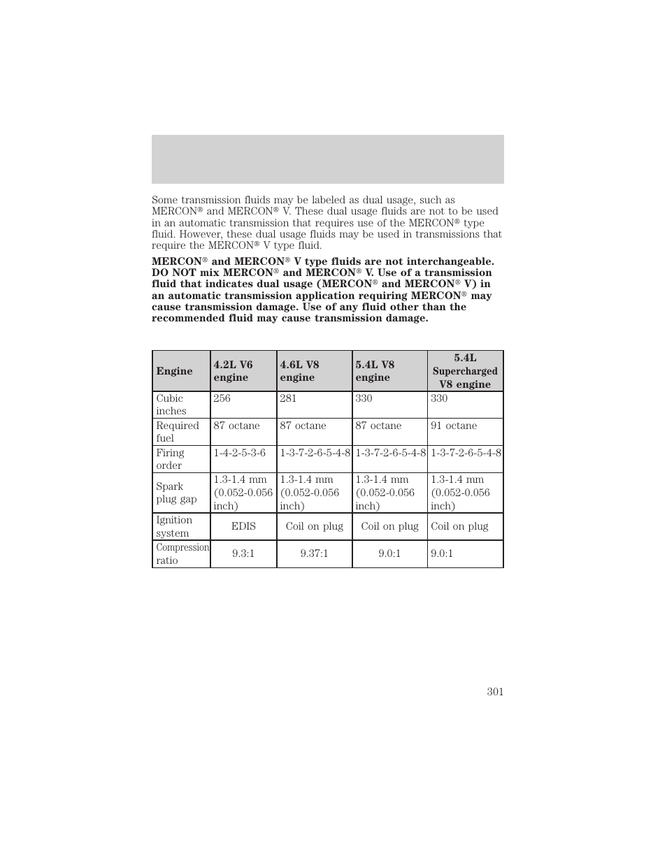 Maintenance and specifications | FORD 2002 F-150 v.1 User Manual | Page 301 / 320