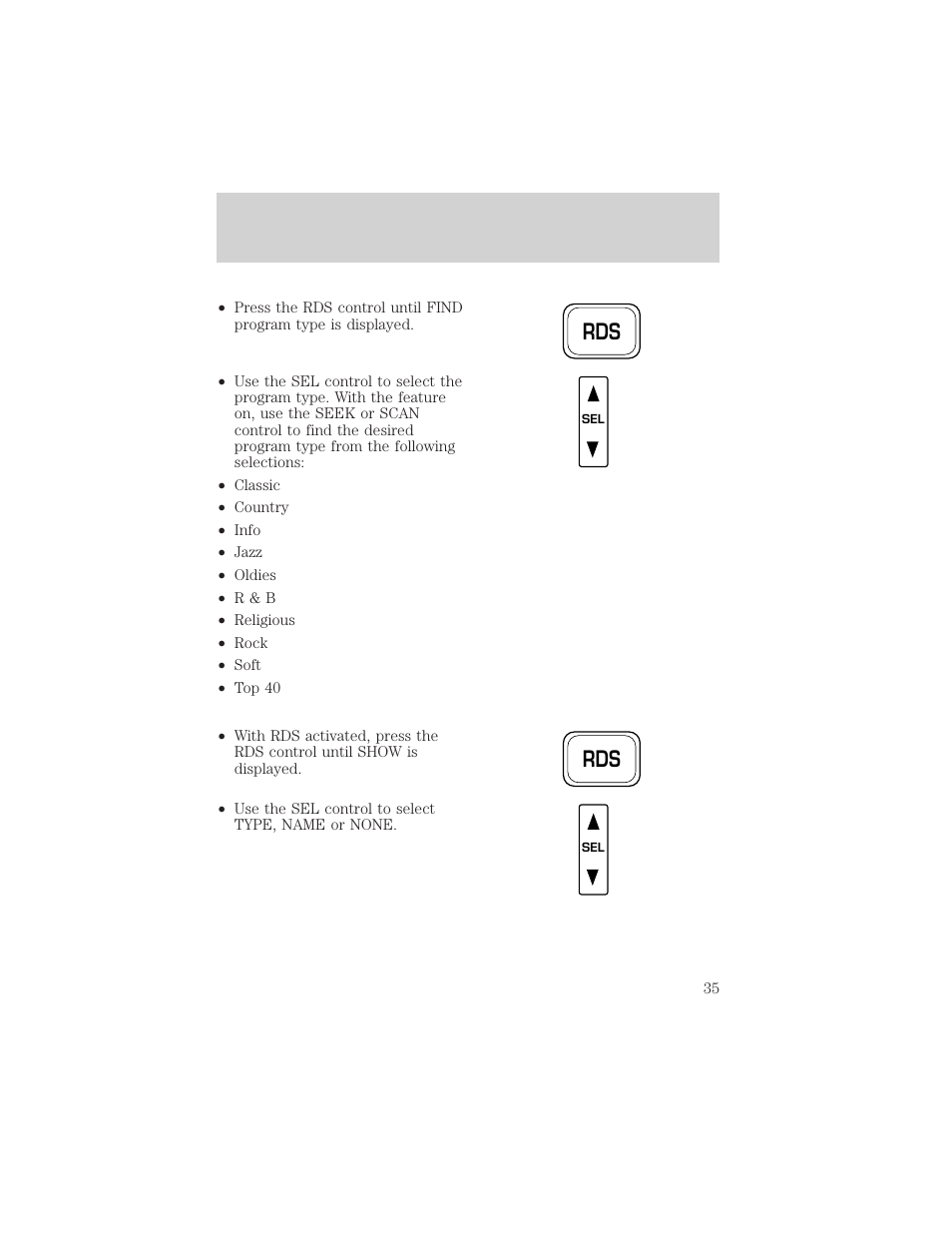 Entertainment systems | FORD 2002 F-150 v.1 User Manual | Page 35 / 320