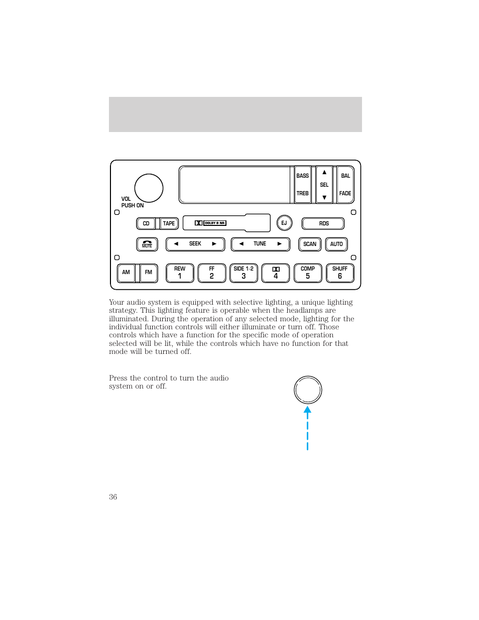 Entertainment systems | FORD 2002 F-150 v.1 User Manual | Page 36 / 320