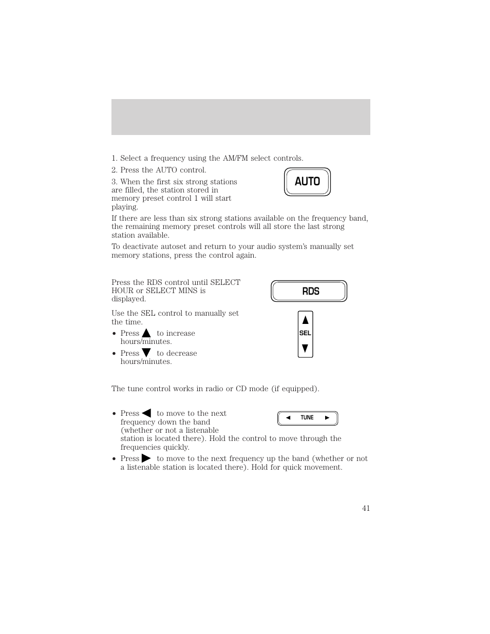 Auto, Entertainment systems | FORD 2002 F-150 v.1 User Manual | Page 41 / 320