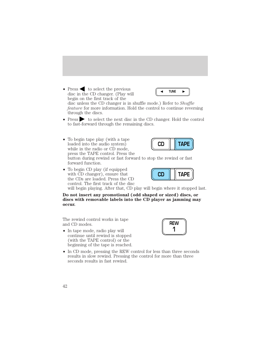 Entertainment systems | FORD 2002 F-150 v.1 User Manual | Page 42 / 320