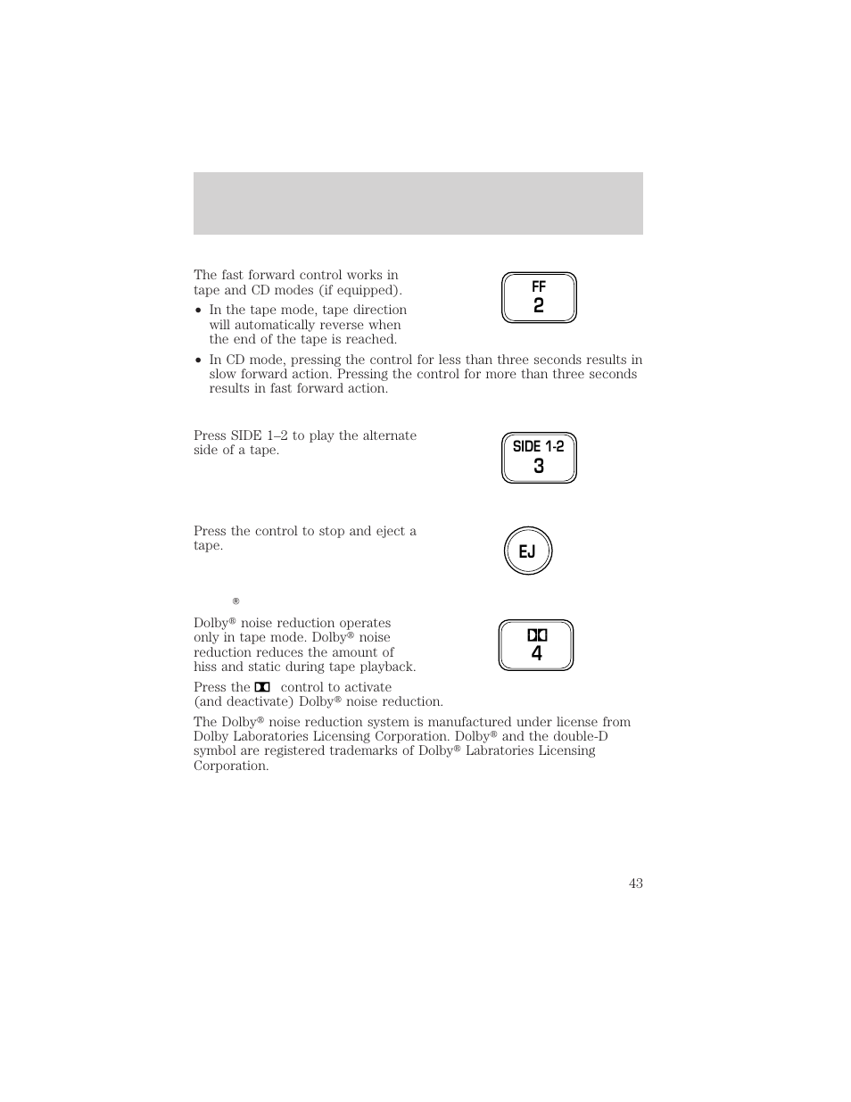 Entertainment systems | FORD 2002 F-150 v.1 User Manual | Page 43 / 320