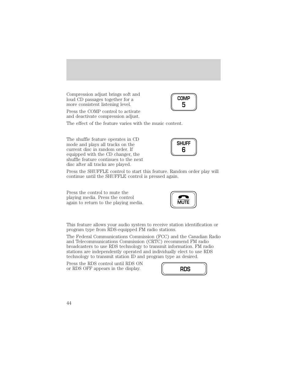 Entertainment systems | FORD 2002 F-150 v.1 User Manual | Page 44 / 320