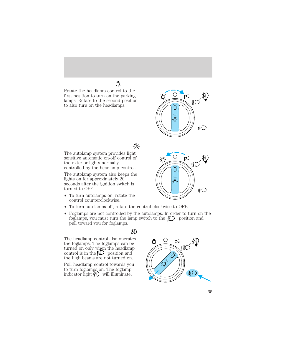 Lights | FORD 2002 F-150 v.1 User Manual | Page 65 / 320