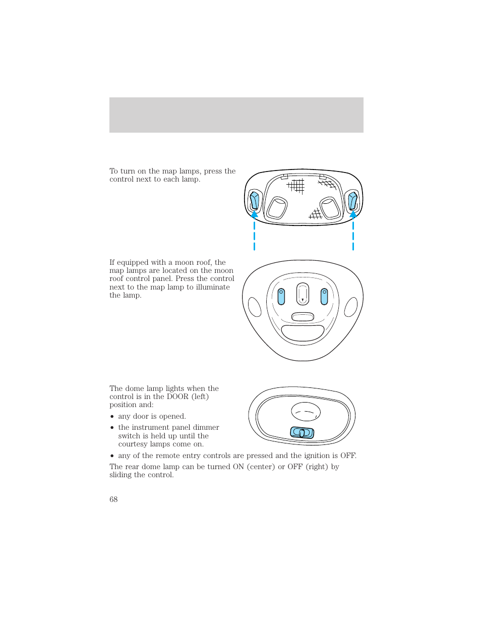Lights | FORD 2002 F-150 v.1 User Manual | Page 68 / 320