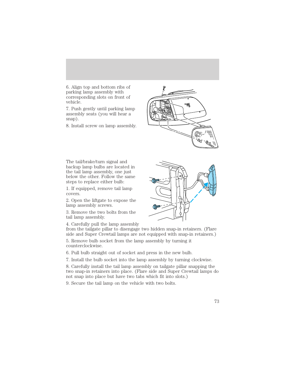 Lights | FORD 2002 F-150 v.1 User Manual | Page 73 / 320