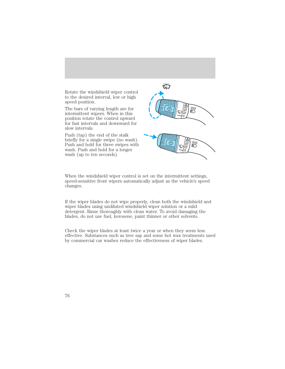 Driver controls | FORD 2002 F-150 v.1 User Manual | Page 76 / 320