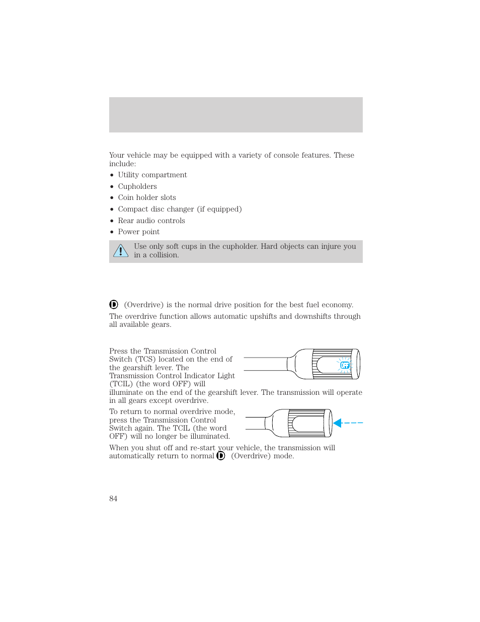 Driver controls | FORD 2002 F-150 v.1 User Manual | Page 84 / 320