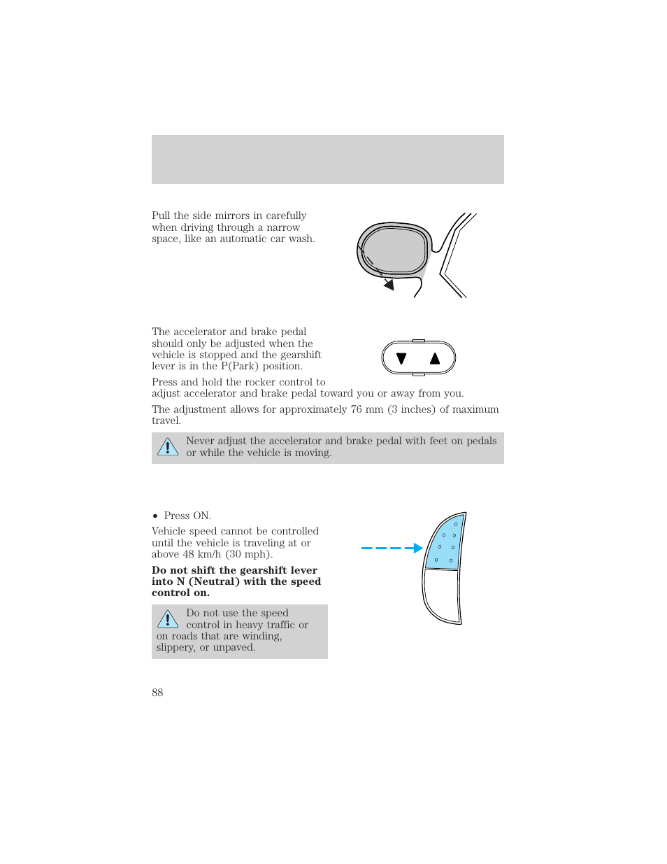 Driver controls | FORD 2002 F-150 v.1 User Manual | Page 88 / 320