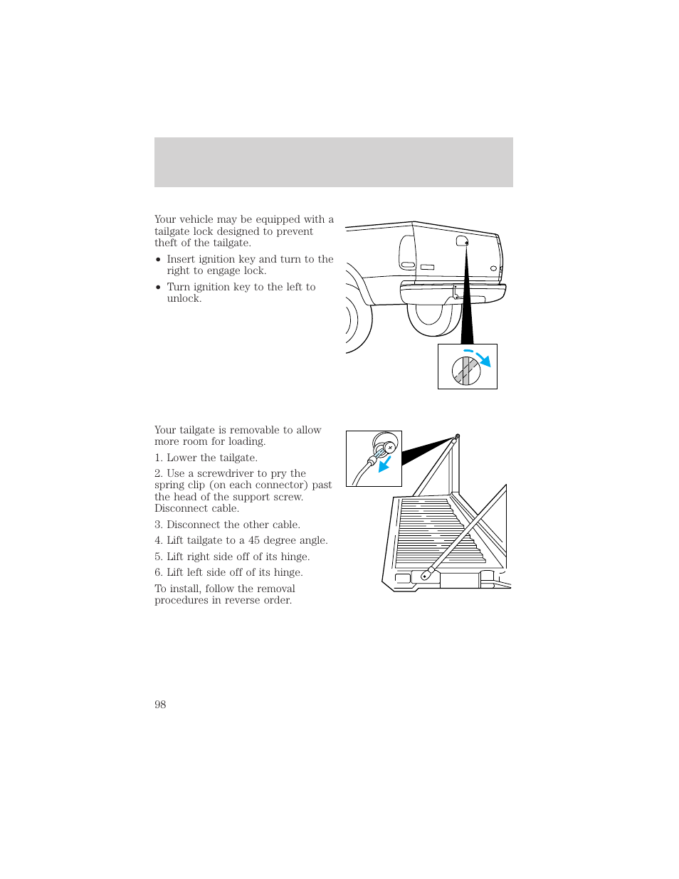 Driver controls | FORD 2002 F-150 v.1 User Manual | Page 98 / 320