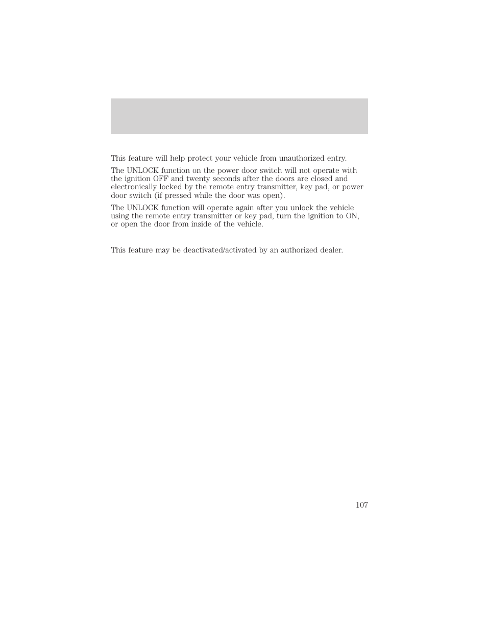 Locks and security | FORD 2002 F-150 v.2 User Manual | Page 107 / 312