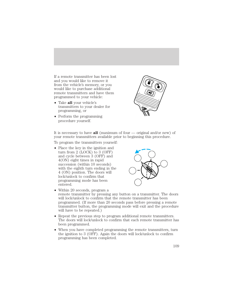 Locks and security | FORD 2002 F-150 v.2 User Manual | Page 109 / 312