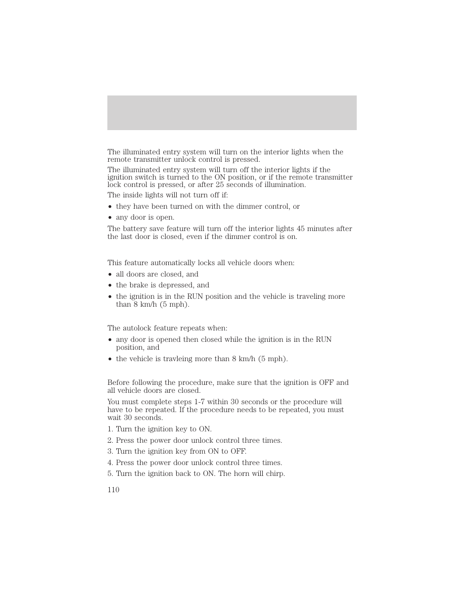 Locks and security | FORD 2002 F-150 v.2 User Manual | Page 110 / 312