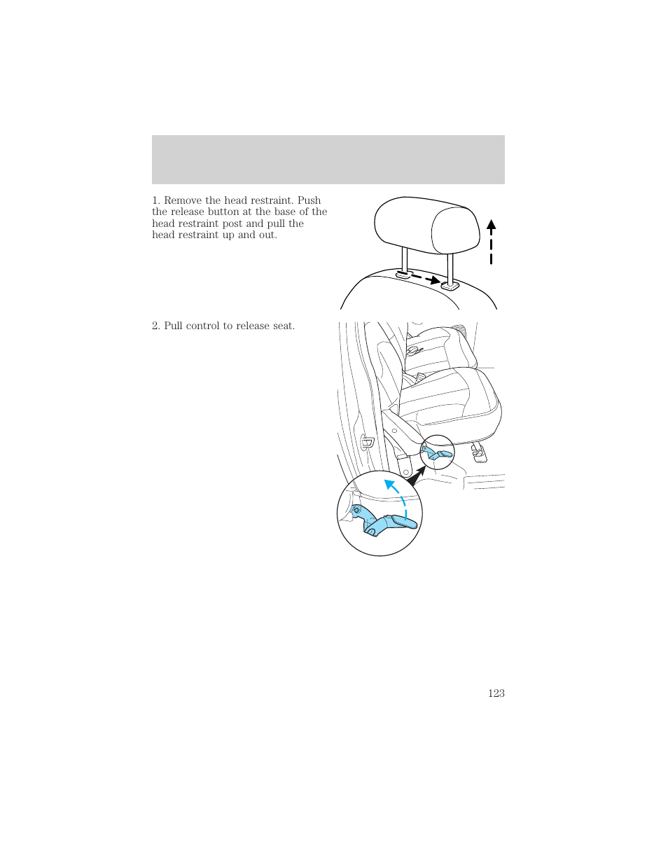 Seating and safety restraints | FORD 2002 F-150 v.2 User Manual | Page 123 / 312