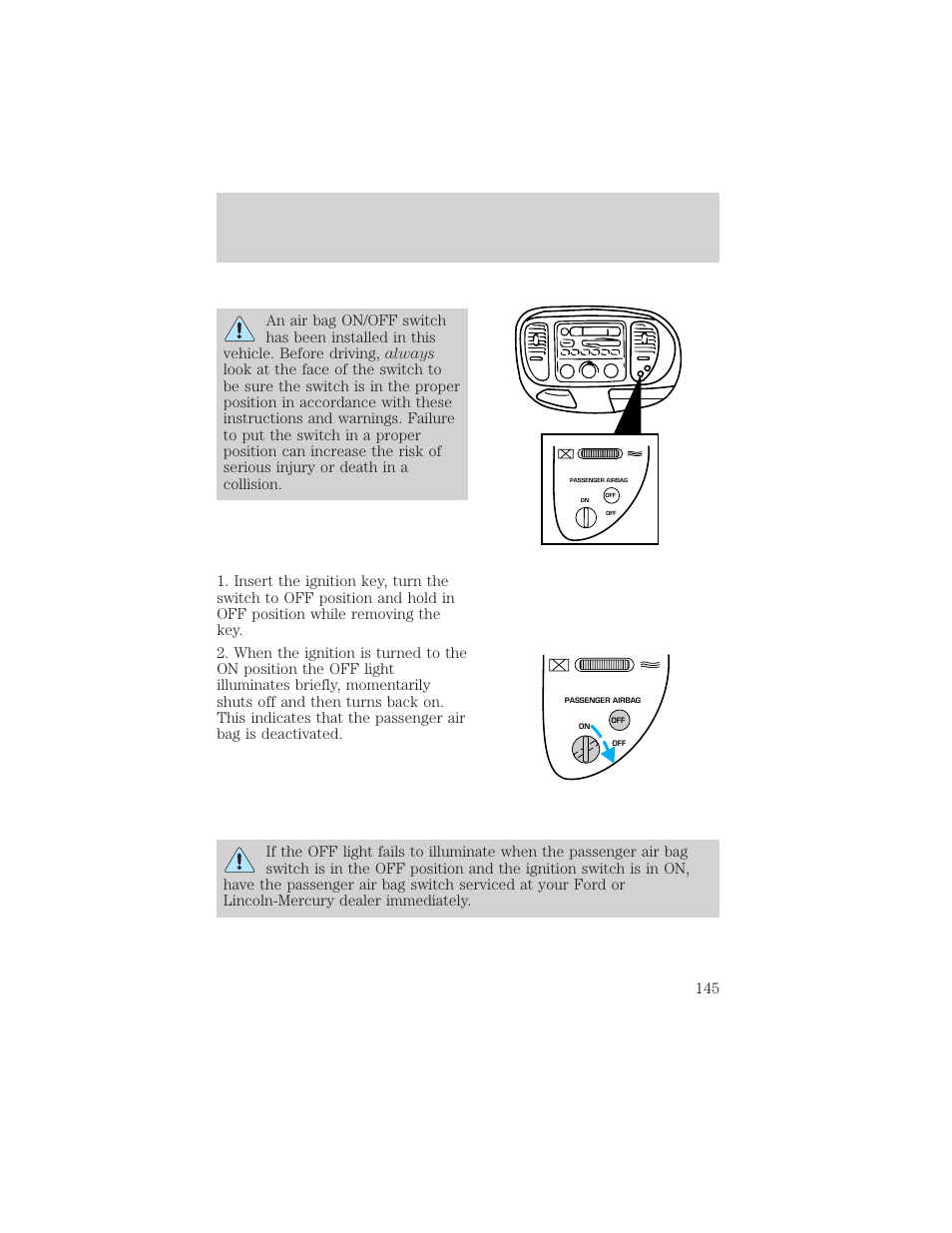 Seating and safety restraints | FORD 2002 F-150 v.2 User Manual | Page 145 / 312