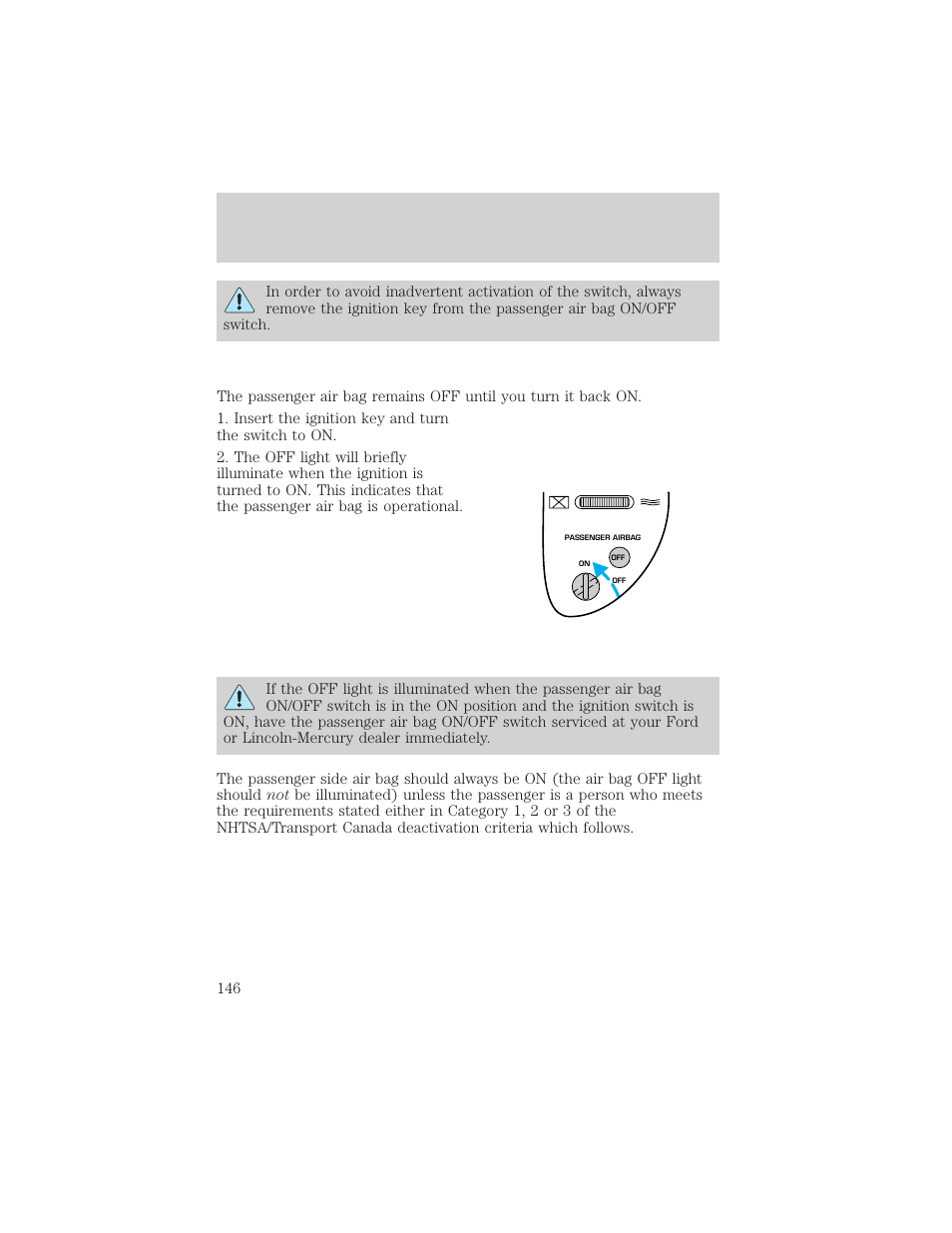 Seating and safety restraints | FORD 2002 F-150 v.2 User Manual | Page 146 / 312