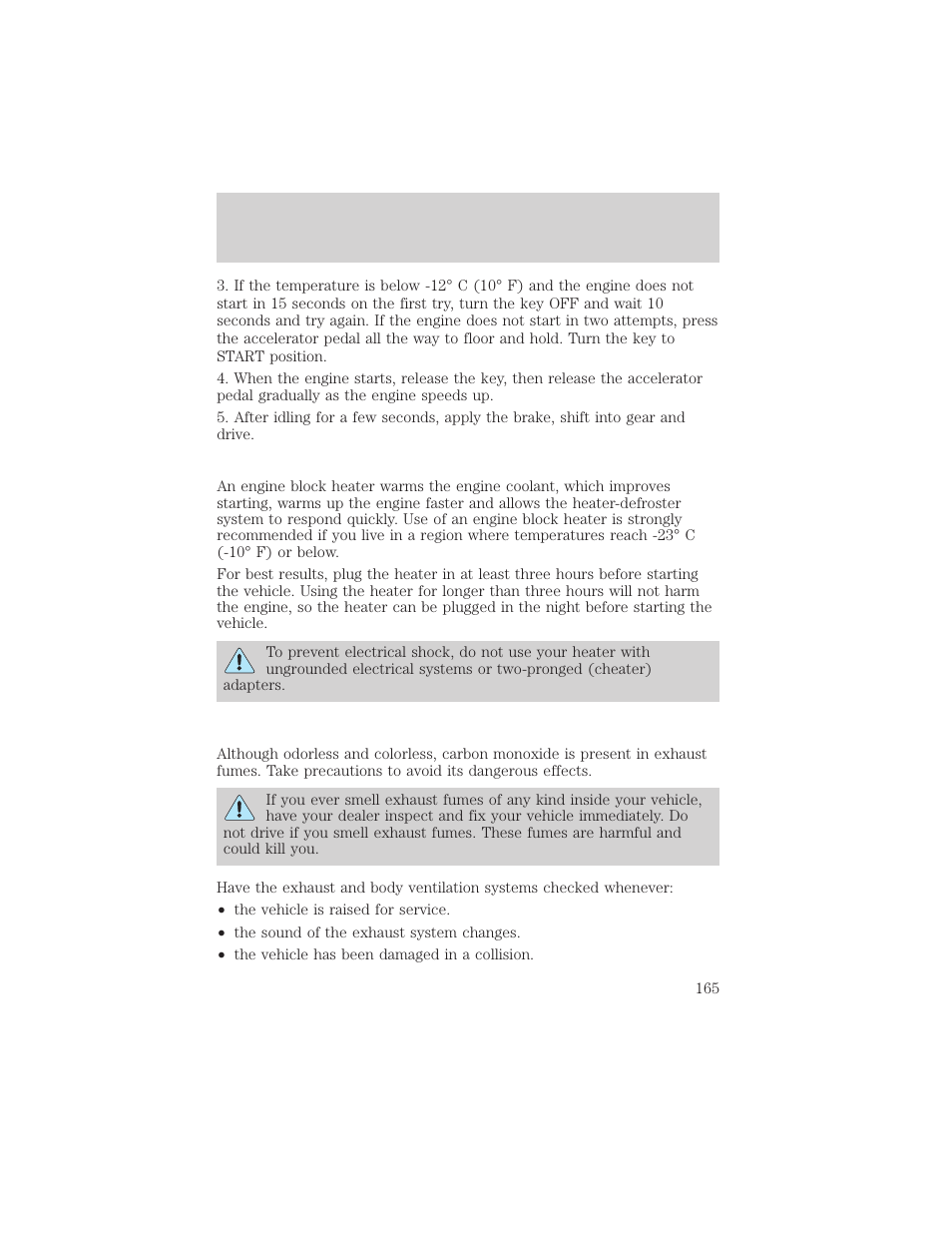 Driving | FORD 2002 F-150 v.2 User Manual | Page 165 / 312
