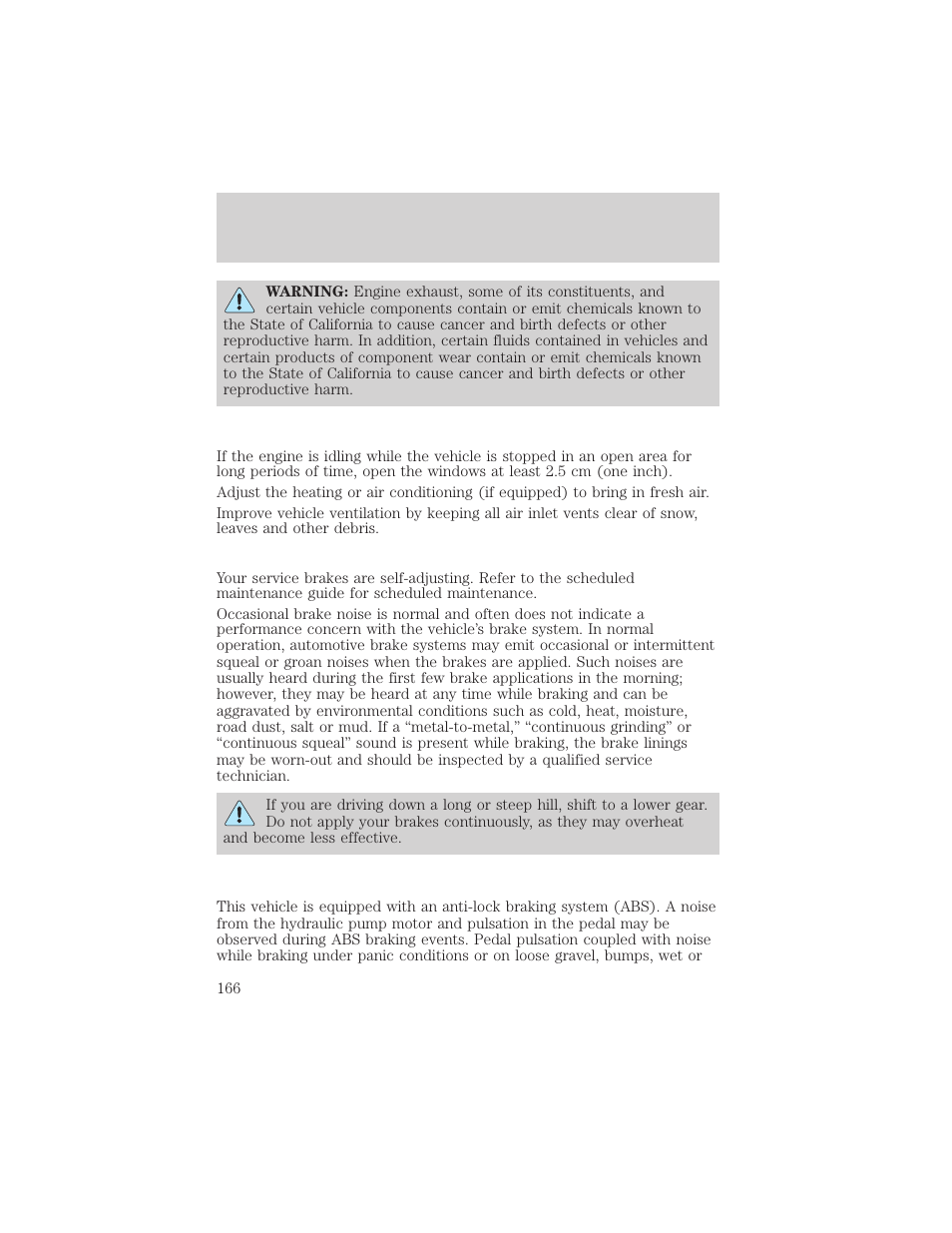 Driving | FORD 2002 F-150 v.2 User Manual | Page 166 / 312