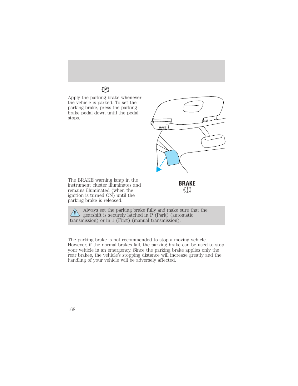 Driving | FORD 2002 F-150 v.2 User Manual | Page 168 / 312