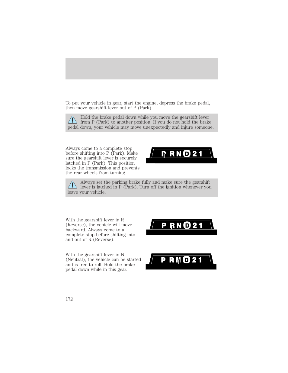 Driving | FORD 2002 F-150 v.2 User Manual | Page 172 / 312