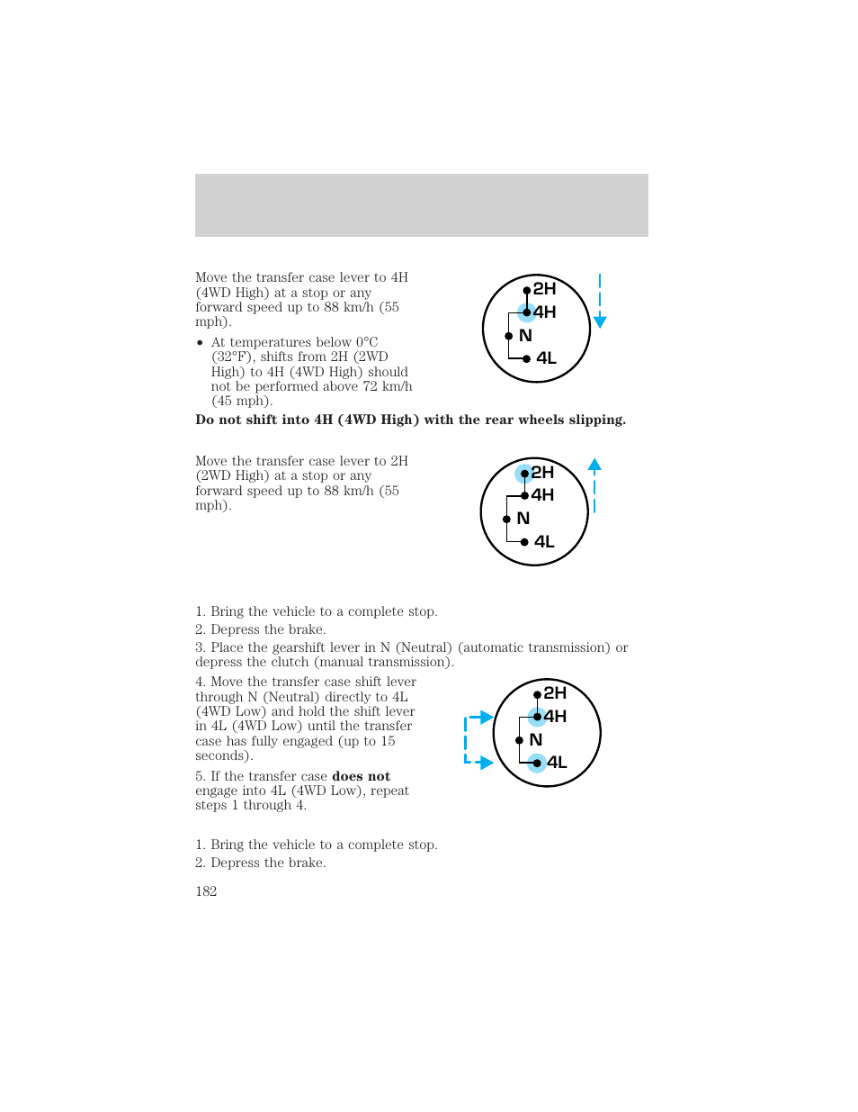 Driving | FORD 2002 F-150 v.2 User Manual | Page 182 / 312