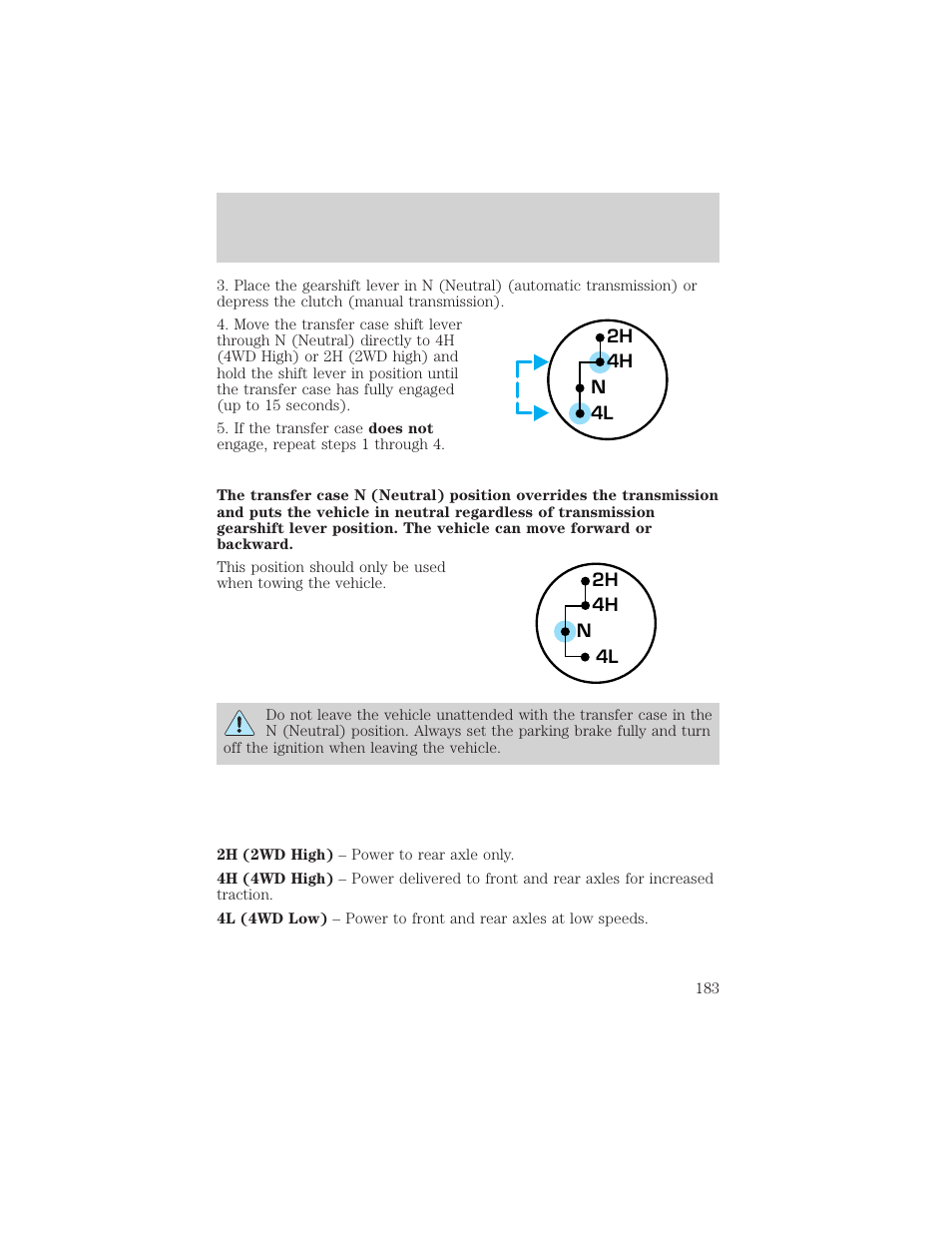 Driving | FORD 2002 F-150 v.2 User Manual | Page 183 / 312