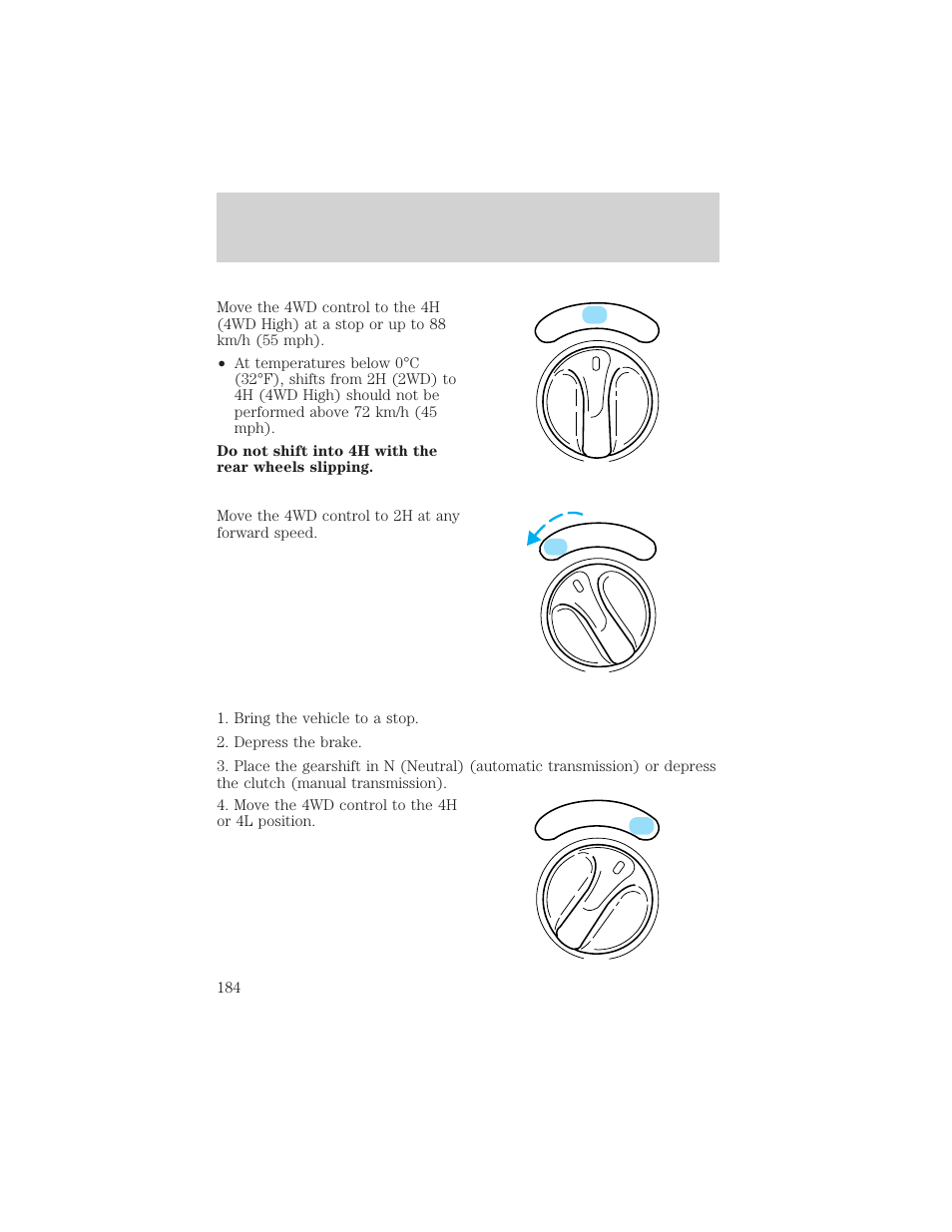 Driving | FORD 2002 F-150 v.2 User Manual | Page 184 / 312