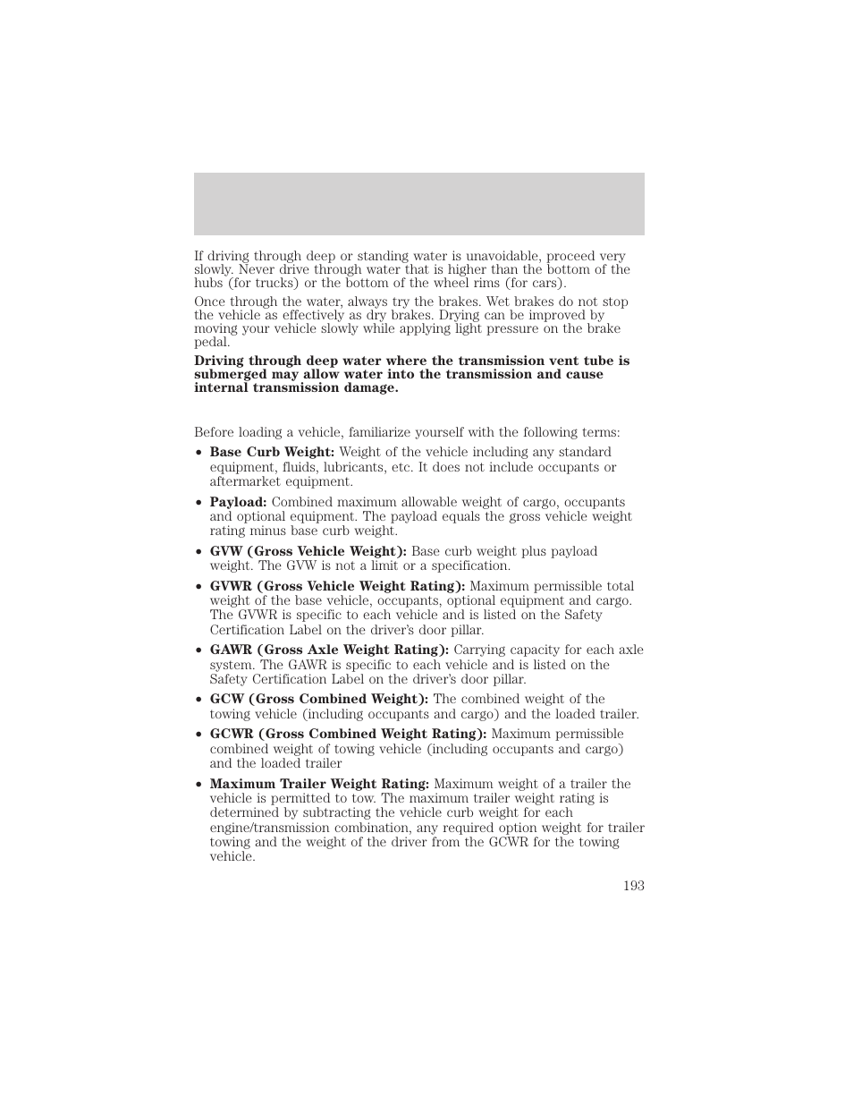 Driving | FORD 2002 F-150 v.2 User Manual | Page 193 / 312