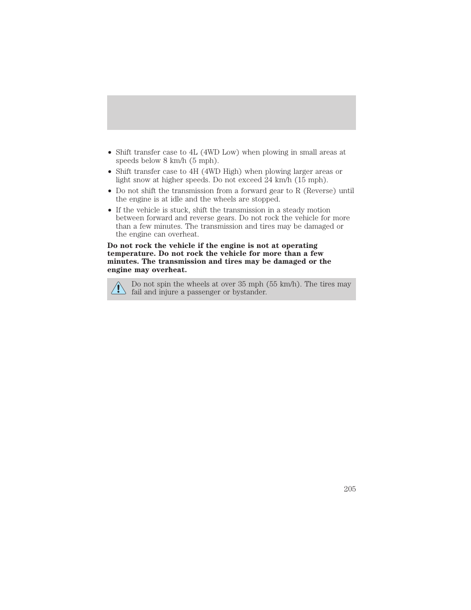 Driving | FORD 2002 F-150 v.2 User Manual | Page 205 / 312