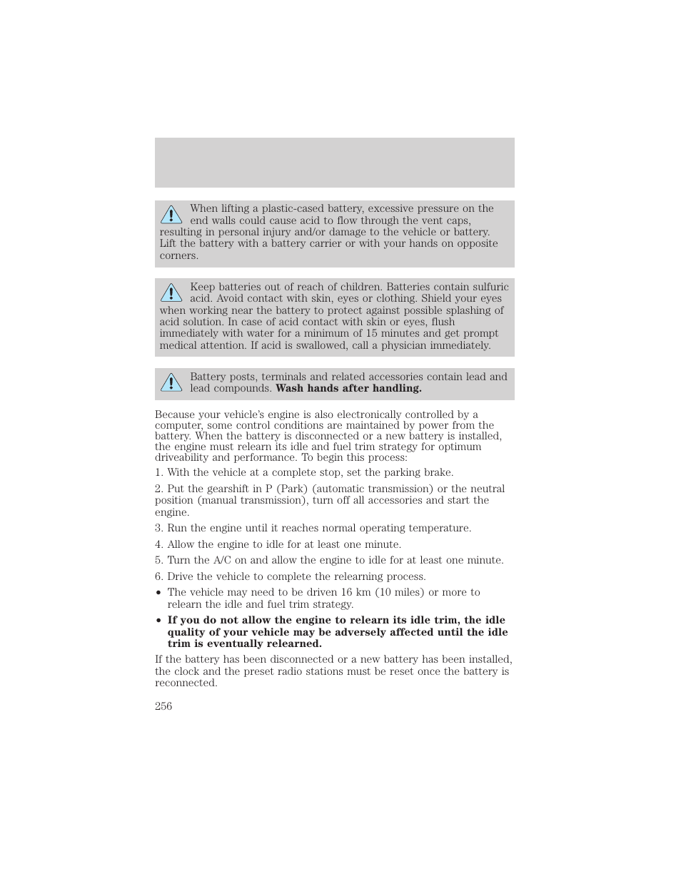 Maintenance and specifications | FORD 2002 F-150 v.2 User Manual | Page 256 / 312