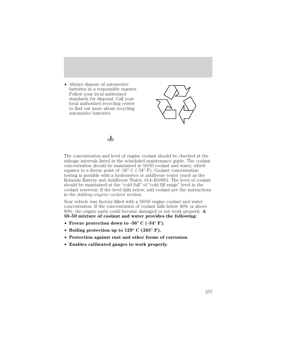 Maintenance and specifications | FORD 2002 F-150 v.2 User Manual | Page 257 / 312