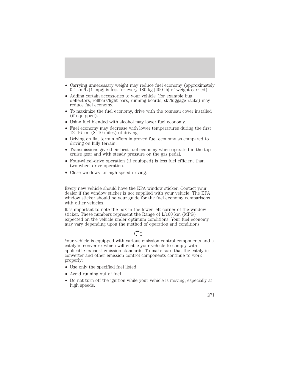 Maintenance and specifications | FORD 2002 F-150 v.2 User Manual | Page 271 / 312