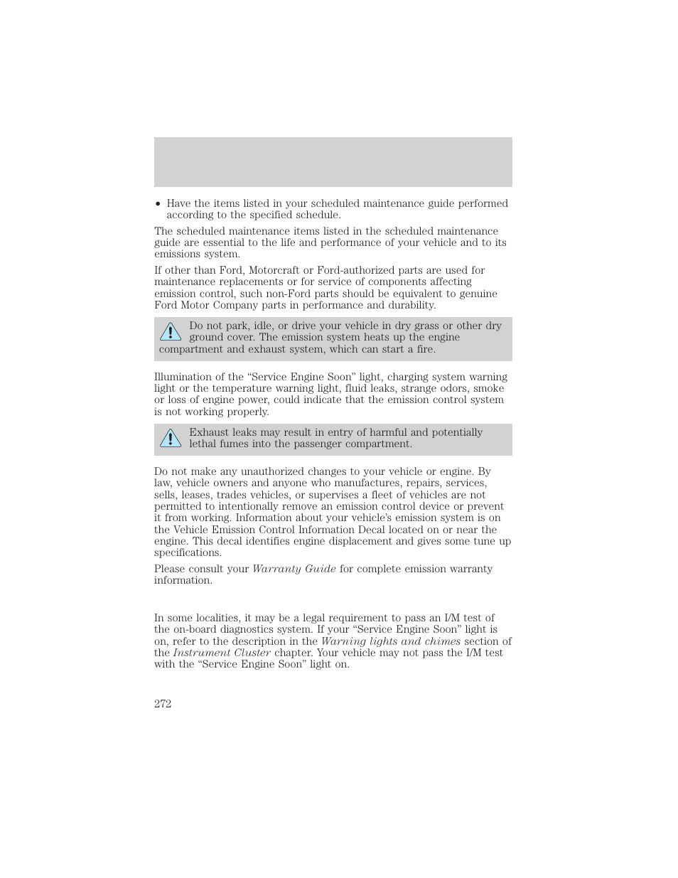 Maintenance and specifications | FORD 2002 F-150 v.2 User Manual | Page 272 / 312