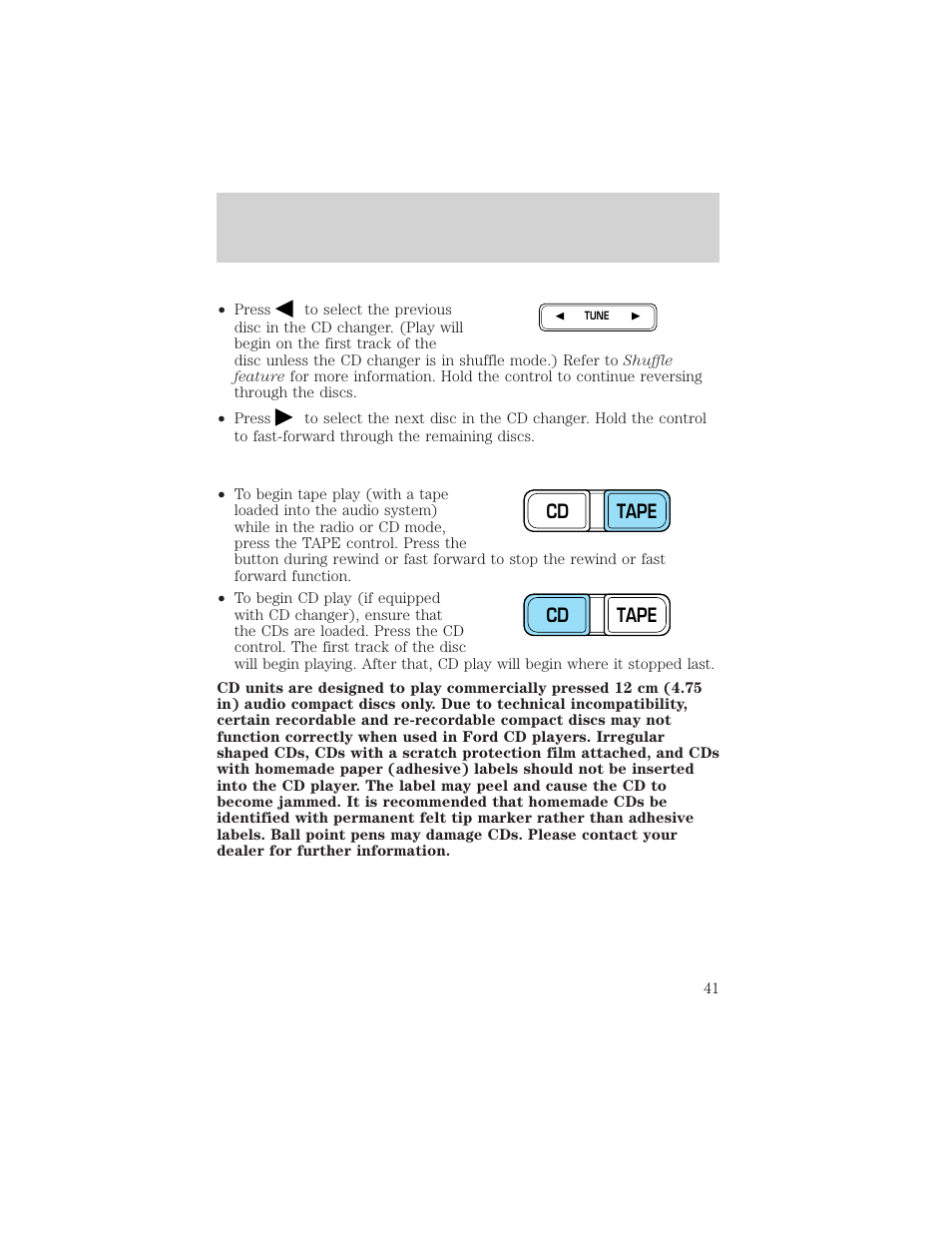 Entertainment systems | FORD 2002 F-150 v.2 User Manual | Page 41 / 312