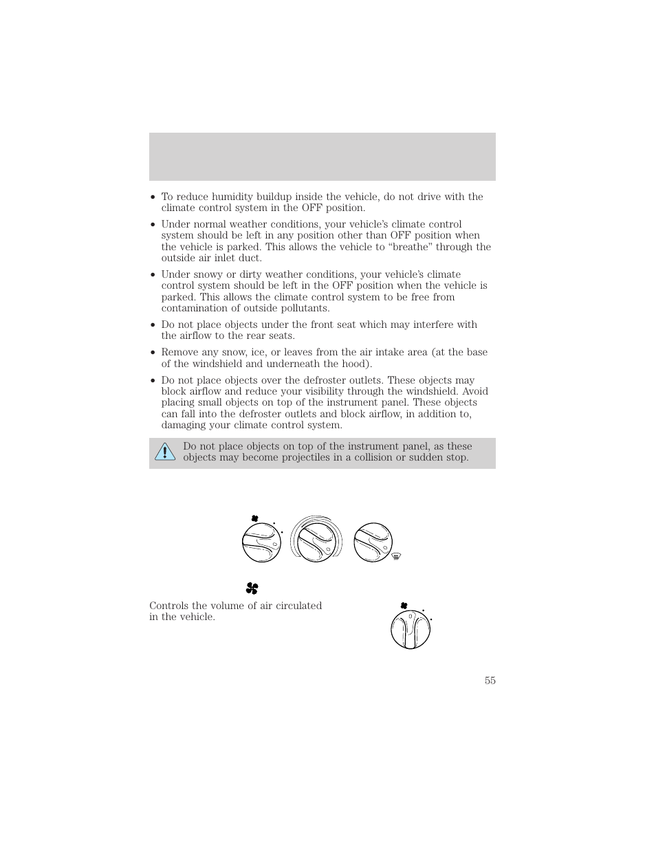 Climate controls | FORD 2002 F-150 v.2 User Manual | Page 55 / 312