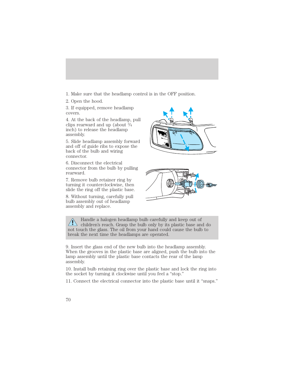 Lights | FORD 2002 F-150 v.2 User Manual | Page 70 / 312