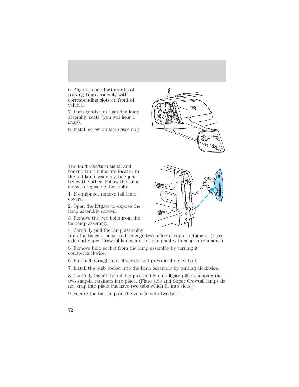 Lights | FORD 2002 F-150 v.2 User Manual | Page 72 / 312