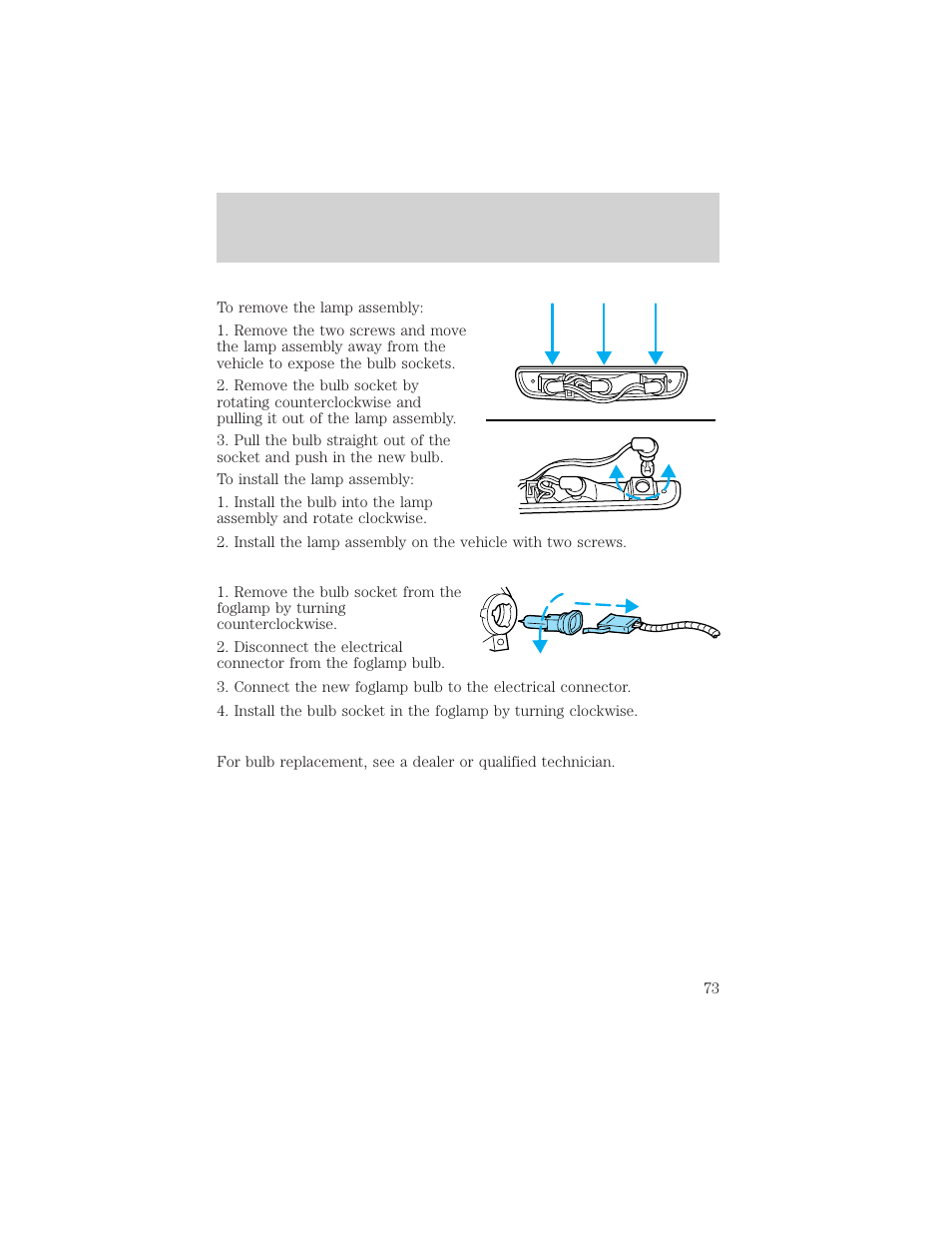 Lights | FORD 2002 F-150 v.2 User Manual | Page 73 / 312