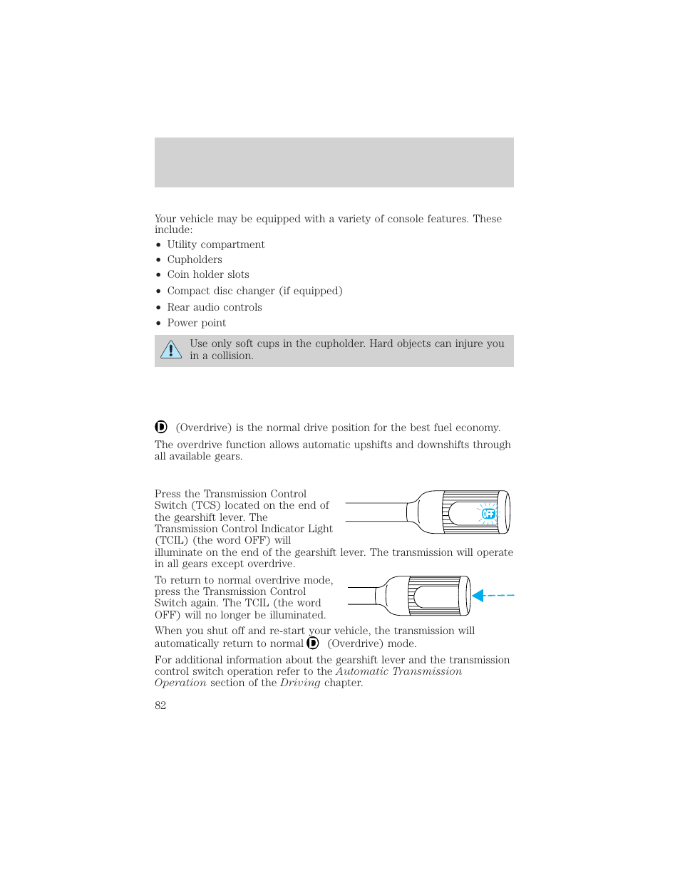 Driver controls | FORD 2002 F-150 v.2 User Manual | Page 82 / 312