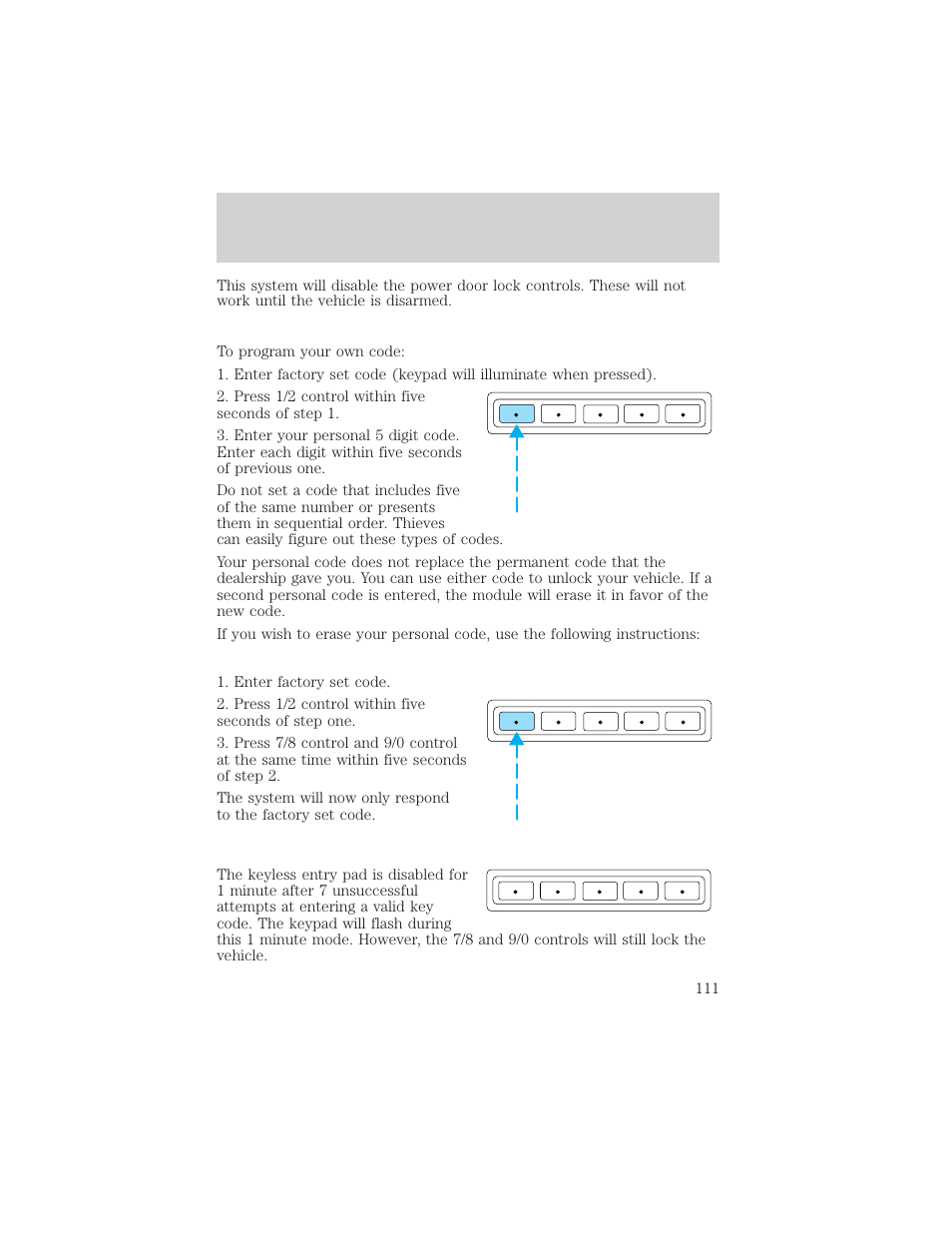 Locks and security | FORD 2002 F-150 v.3 User Manual | Page 111 / 312